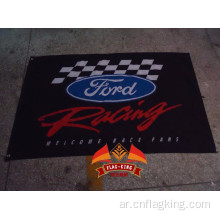 شعار فريق فورد لسباق السيارات راية نادي سيارة فورد 90 * 150 سم بوليستر